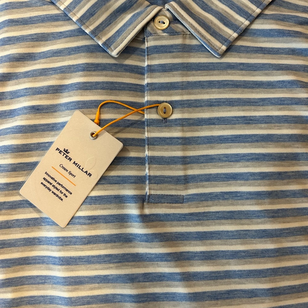 Peter Millar Blue Striped Men's Shirt
